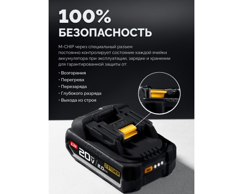 Бесщеточный ударный винтоверт 20 В, 180 Нм, без АКБ (LMS) STEHER CSB-180