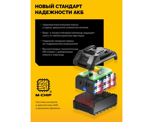 Бесщеточный ударный винтоверт 20 В, 180 Нм, без АКБ (LMS) STEHER CSB-180