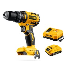 Бесщеточная ударная дрель-шуруповерт 20 В, 65 Нм, 1 АКБ LMS (2 Ач) STEHER CBS-65-21