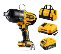 Бесщеточный ударный гайковерт 20 В, 1000 Нм, 1 АКБ LMS (4 Ач), сумка STEHER CWB-1000-41