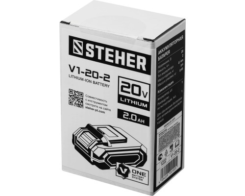 Аккумуляторная батарея Li-Ion 18 В Steher V1-20-2