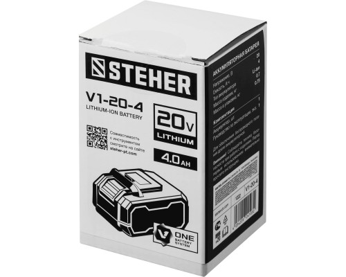 Аккумуляторная батарея Li-Ion 18 В Steher V1-20-4