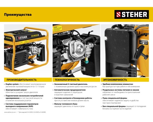 Бензиновый генератор Steher GS-4500