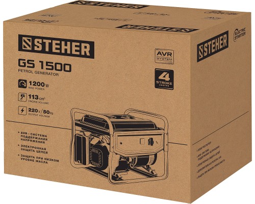 Бензиновый генератор Steher GS-1500
