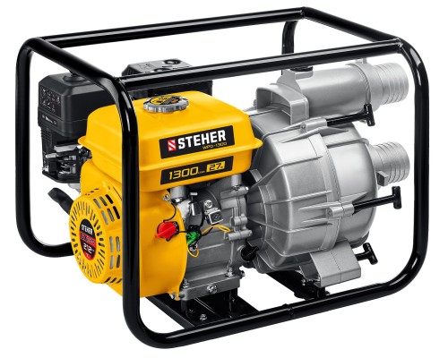 Мотопомпа бензиновая для грязной воды Steher WPD-1300