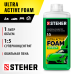 Концентрированный шампунь для минимоек универсальный 1 л STEHER ULTRA ACTIVE FOAM 76051-1