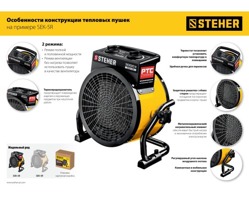 Электрическая тепловая пушка Steher SEK-5R