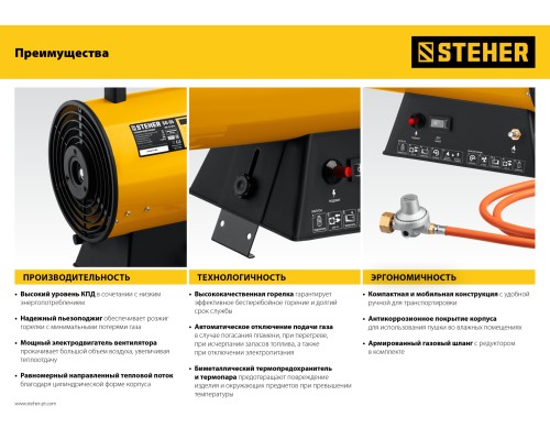 Газовая тепловая пушка Steher SG-25