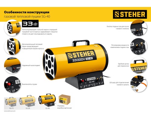 Газовая тепловая пушка Steher SG-40