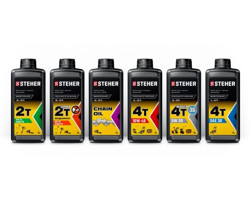 Полусинтетическое масло для 4-тактных двигателей 4Т-10W40, 1 л STEHER 76013-1