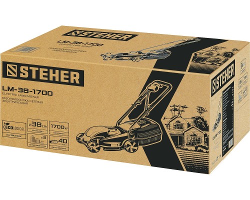 Электрическая газонокосилка Steher LM-38-1700