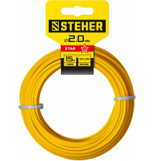 Леска для триммера ЗВЕЗДА, 2.0 мм, 15 м STEHER 75010-2.0