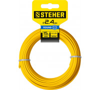 Леска для триммера КРУГ, 2.4 мм, 15 м STEHER 75001-2.4