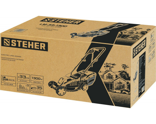 Электрическая газонокосилка Steher LM-33-1300