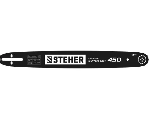 Шина для бензопил type B, шаг 0.325″, паз 1.5 мм, 45 см STEHER 75202-45 Шина для бензопил type B, шаг 0.325″, паз 1.5 мм, 45 см STEHER 75202-45