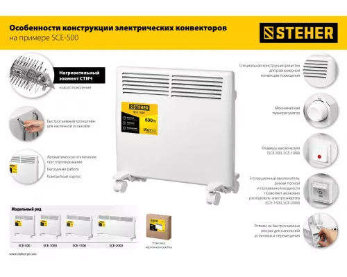 Электрический конвектор Steher SCE-500 Электрический конвектор Steher SCE-500
